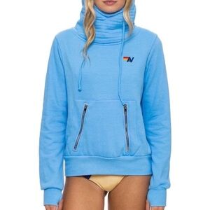 Aviator Nation Light Blue Ninja Pullover Hoodie